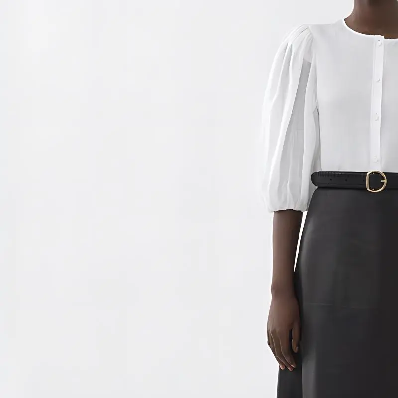 Chloé Puff sleeved Buttoned Blouse-7