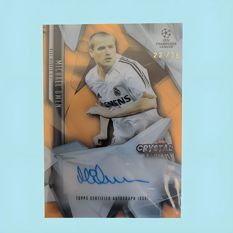 Topps 2022 23 CRYSTAL MICHAEL OWEN Michael, Irving, Signature 25/25 Film, Real Madrid Sports Cards 1 Pc-3