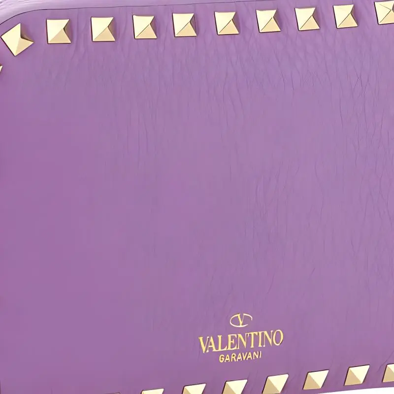 Valentino GARAVANI Grained Cow Leather Camera Bags Crossbody Bag Shoulder Bag Women's Purple-3
