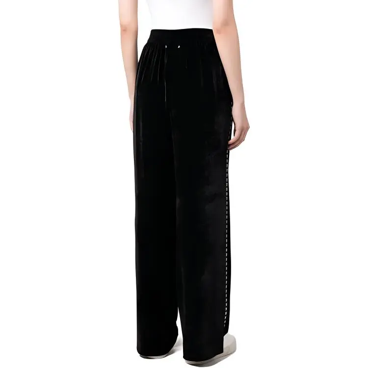 Golden Goose Cross-print Velvet-finish Track Pants-1