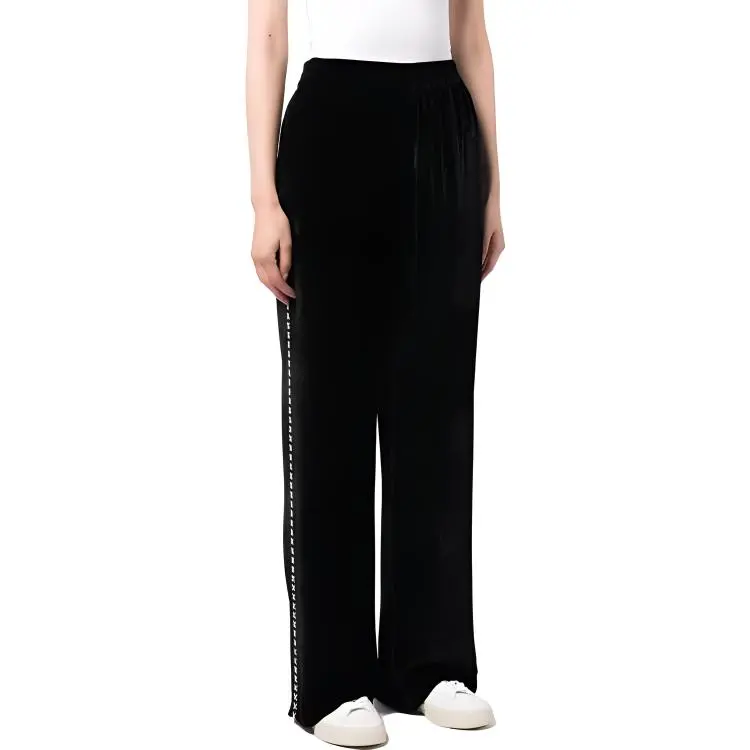 Golden Goose Cross-print Velvet-finish Track Pants-3
