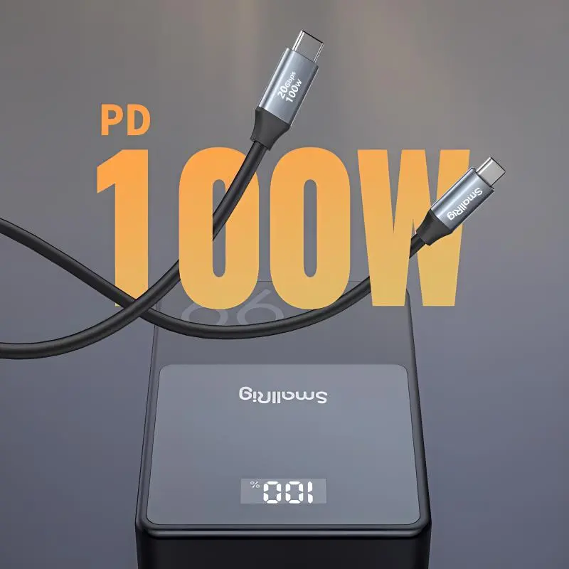 SmallRig USB-C To USB-C PD 100W Fast Charging Aluminum Alloy Head Strong And Durable Cables-2