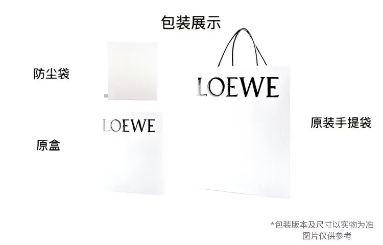 LOEWE Anagram Leather Shoulder Bag, Crossbody Bag, Handbag Unisex Black-5