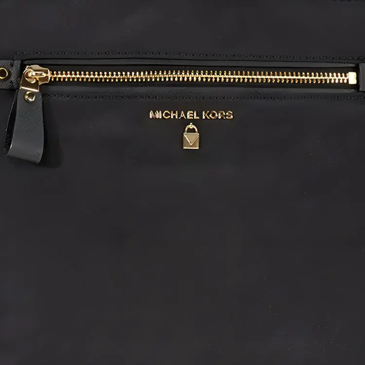 MICHAEL KORS MK Kelsey Nylon Fabric Shoulder Bag Crossbody Bag Large Size Women's Black-4