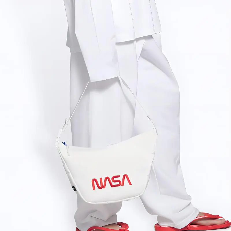 Balenciaga NASA Collaboration Collection Nylon Handbag Shoulder Bag Men's White-3