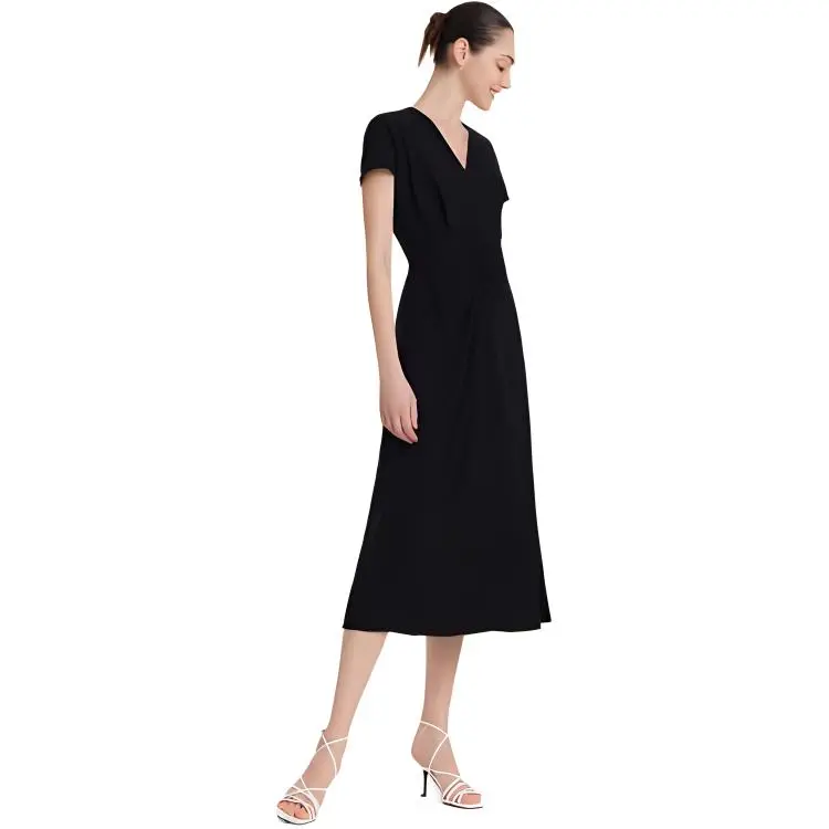 GOELIA Short Sleeved Dress Women's Black-0