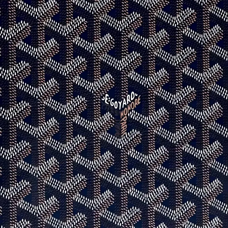 GOYARD Canvas With Calfskin File Organizer Storage Bag Unisex Dark Blue-2