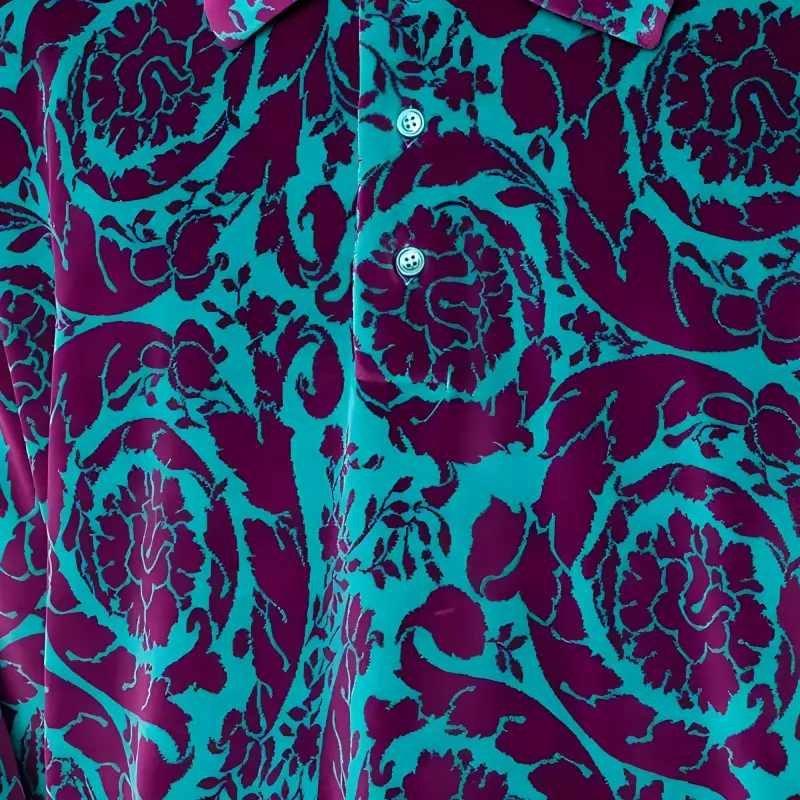 VERSACE Shirts Men Turquoise-4