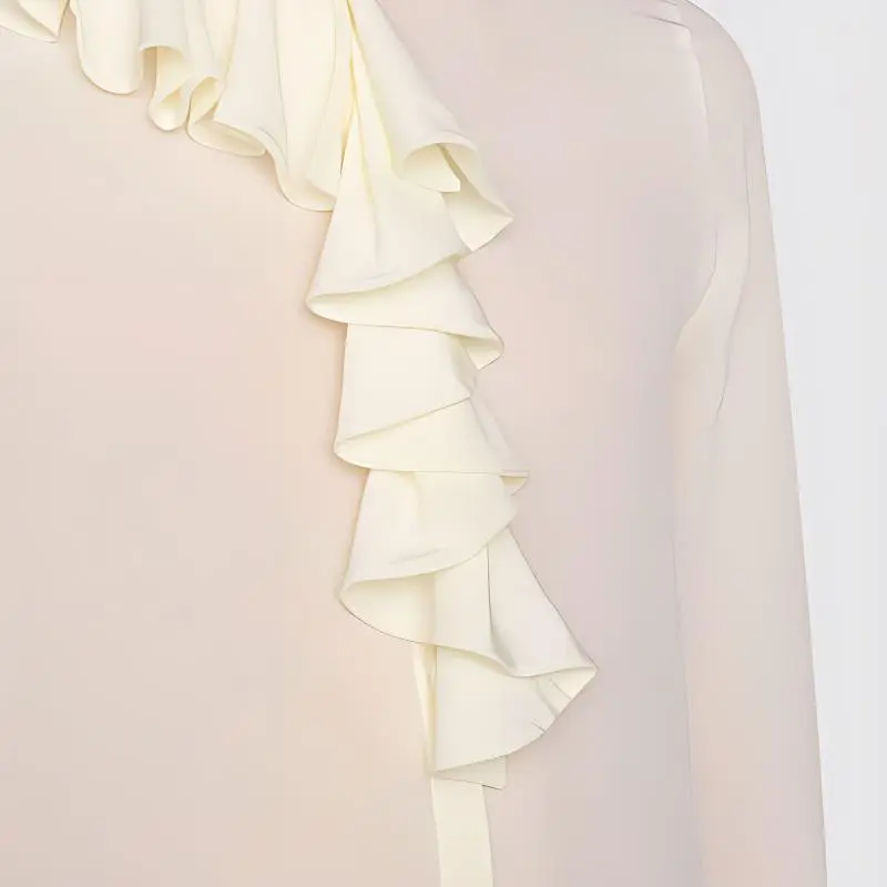 GUCCI Crêpe De Chine Ruffle Blouse-4