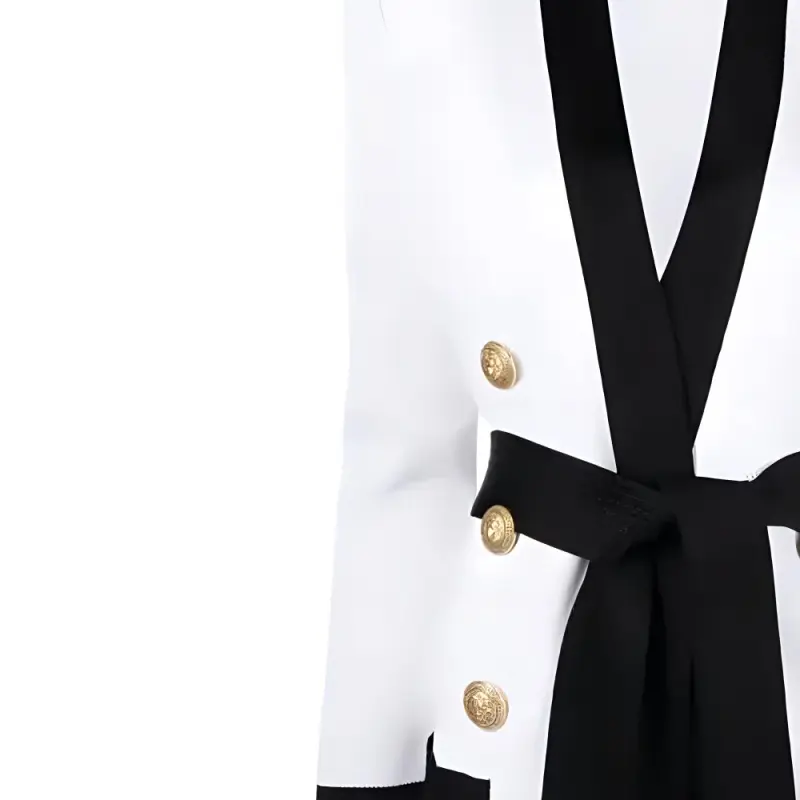 BALMAIN Two-Toned Long Cardigan-4
