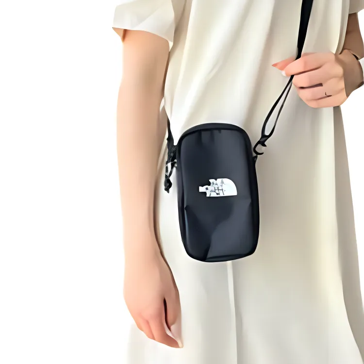 THE NORTH FACE Polyester Shoulder Bag, Crossbody Bag Mini Unisex Black-4