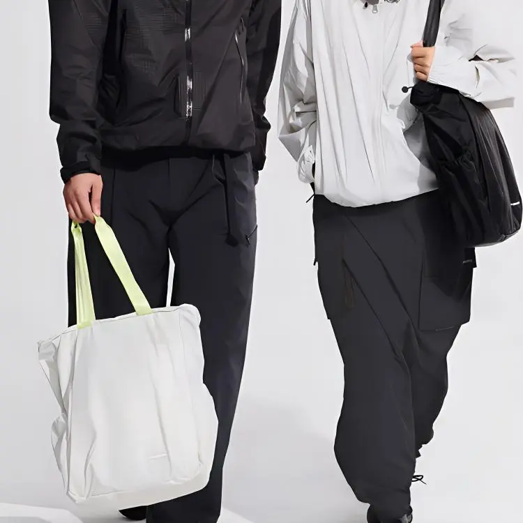 NATUREHIKE Polyamide Tote Bag Shopping Bag Backpack Shoulder Bag Regular Unisex Midnight Black/Light Ash Gray-2
