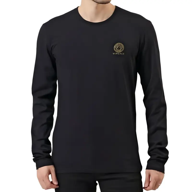 VERSACE Long Sleeved Crewneck T Shirt-4