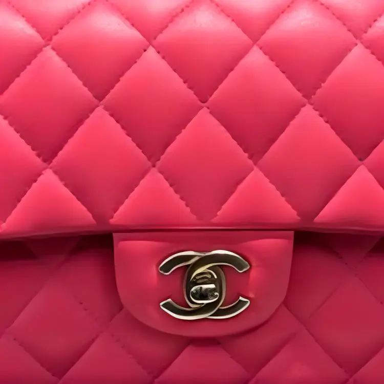 CHANEL Classic Flap CF Sheepskin Shoulder Bag Trumpets Women's Peach Pink-1