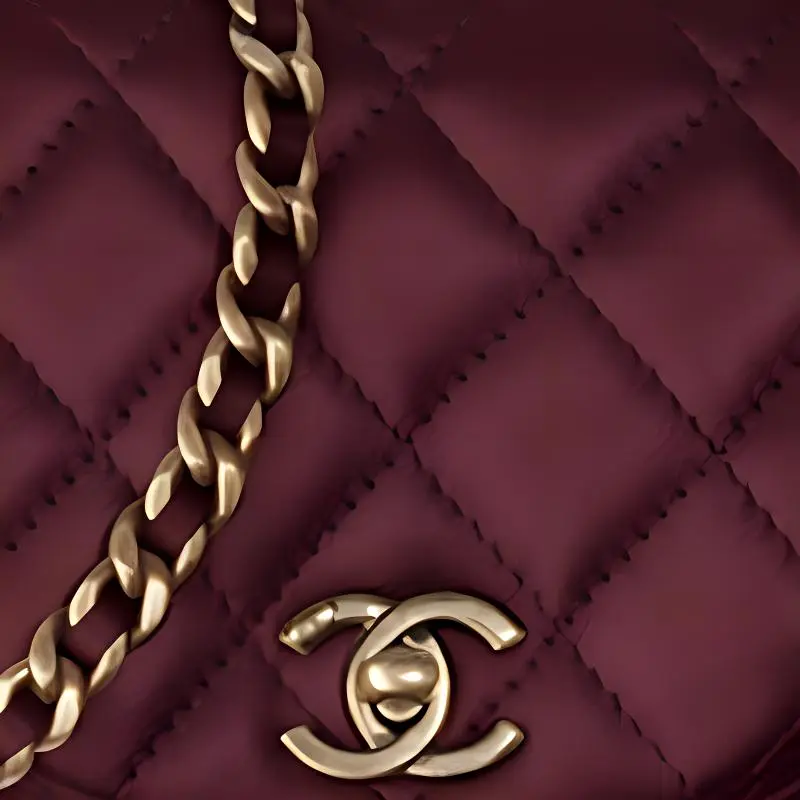 CHANEL Calfskin Shoulder Bag, Crossbody Bag Women's Burgundy-2