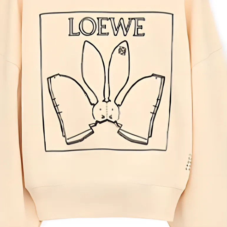 LOEWE SS23 The Year Of The Rabbit SS23 Sweatshirt Women's Ivory-4