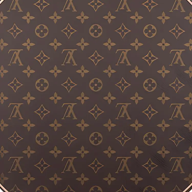 LOUIS VUITTON Canvas Cow Leather Patchwork Hat Box Storage Box Women's Brown-4