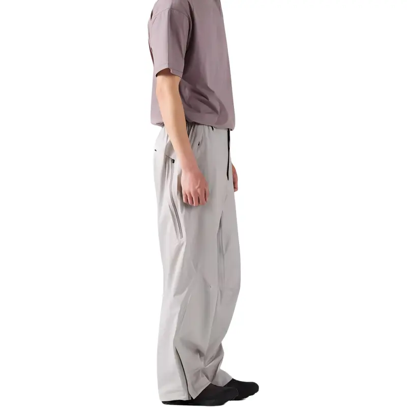 LANQI Windbreaker Pants Unisex Light Gray-2