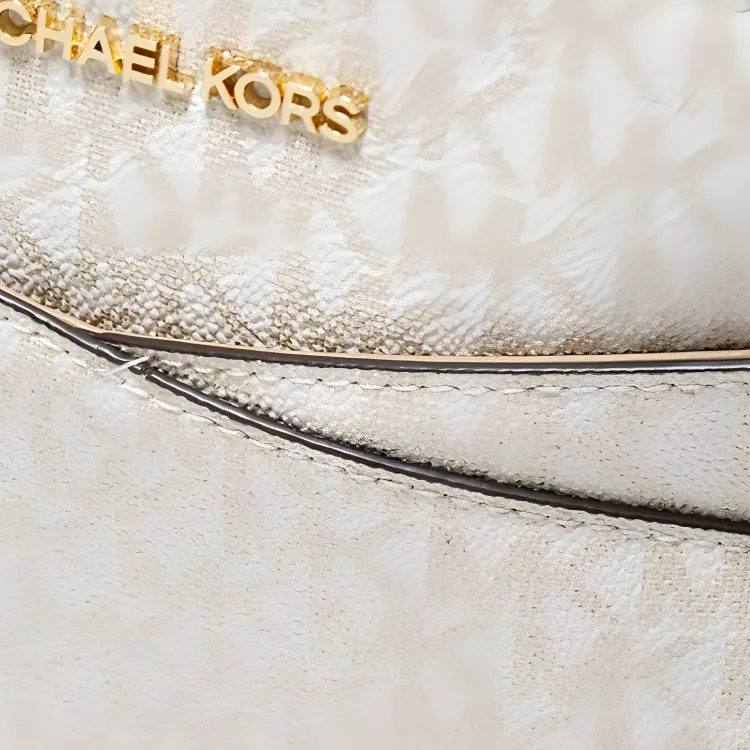 MICHAEL KORS Jet Set Travel Coated Canvas Crossbody Bag Shoulder Bag Medium Size Women's Light Gold-4