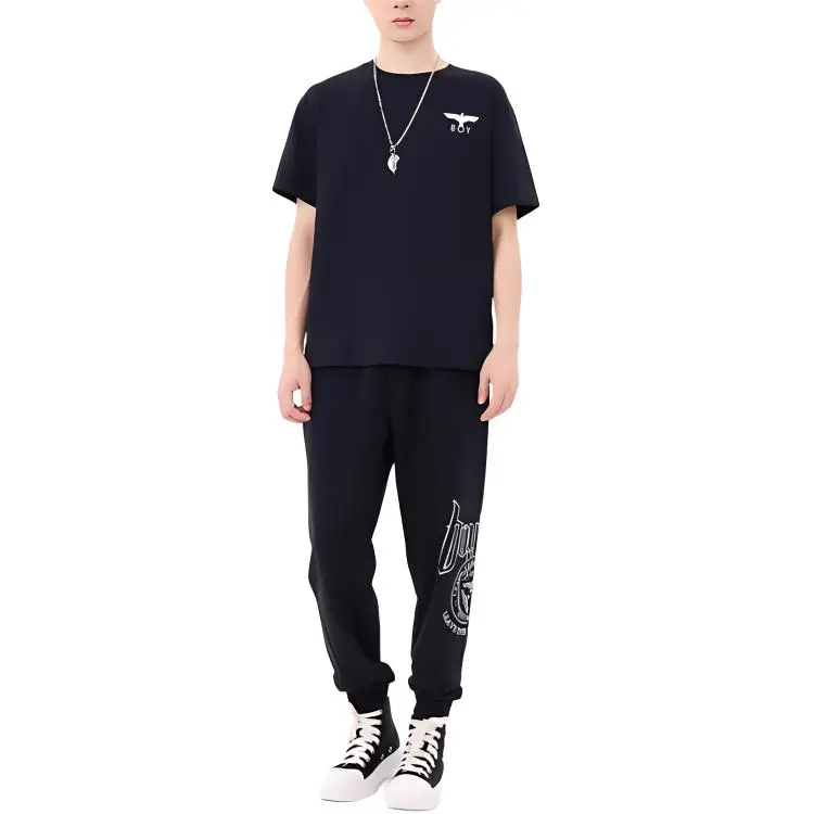 Boy London Casual Pants Unisex Black-4