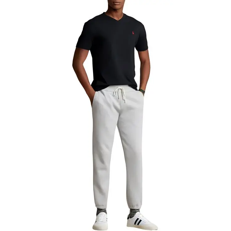 Polo Ralph Lauren Classic Fit Jersey V Neck T Shirt T Shirt Men's Black-4