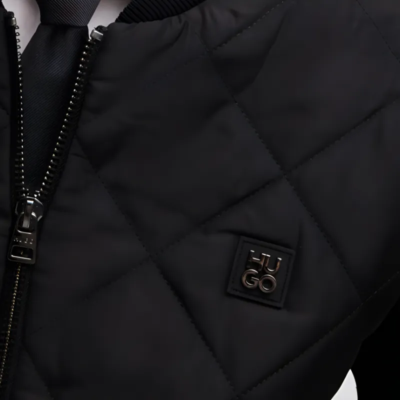 HUGO BOSS Logo appliqué Bomber Jacket-5