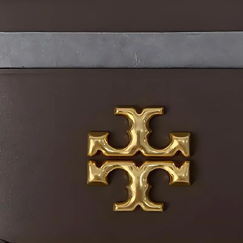 TORY BURCH Eleanor Leather Coin Purse Wallets Card Holders Women's Dark Brown-3