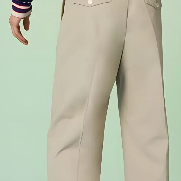 GUCCI FW23 Casual Pants Men's Beige Yellow-4