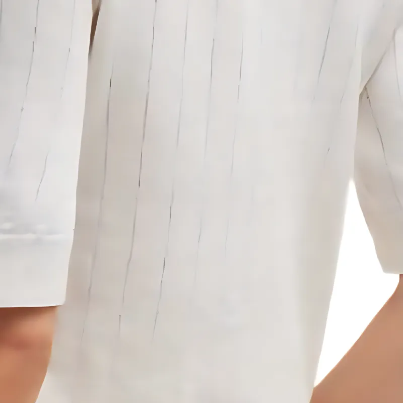 HUGO BOSS Ribbed Linen blend Polo Shirt-5