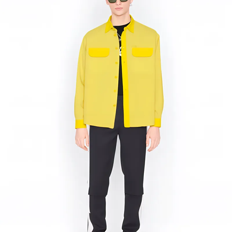 DIOR Quarterly New Products Shirts Men Yellow-2