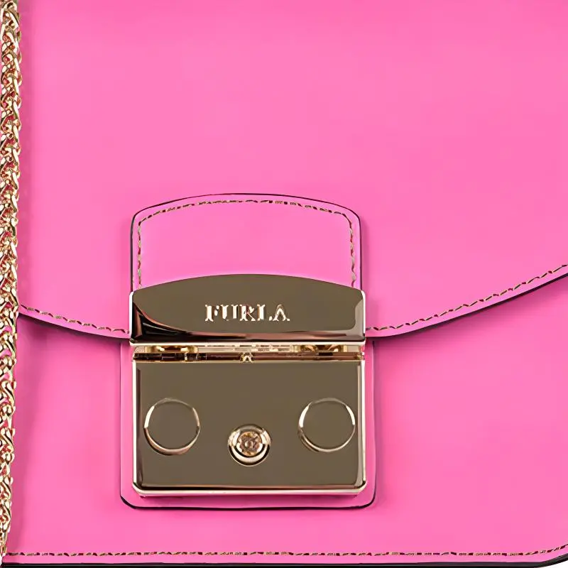 Furla Metropolis Collection Cow Leather Piglet Crossbody Bag Shoulder Bag Women's Rose Red-3