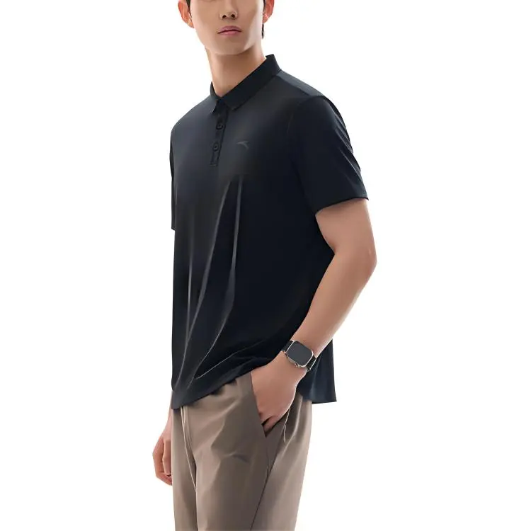 Anta Variety Training Collection Polo Shirt Men's Basic Black-2