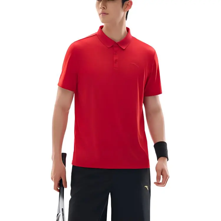 Anta Variety Training Collection Polo Shirt Men's Classic Red-2