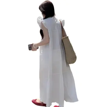DOSOHEB Short Sleeved Dresses Women's White