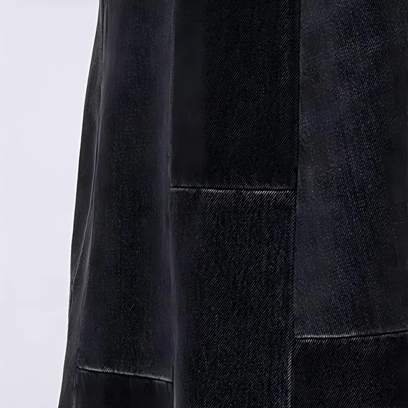 Balenciaga FW21 Denim Long Skirts Women's Black-4