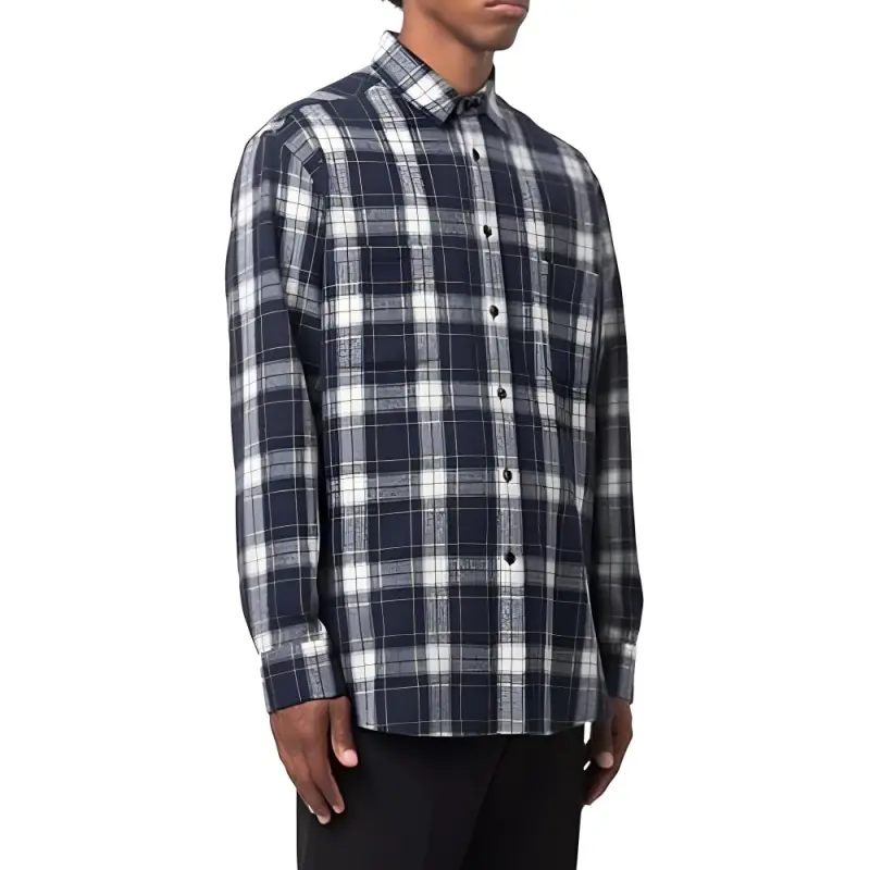 CELINE 2010s Checked Flannel Shirt-3