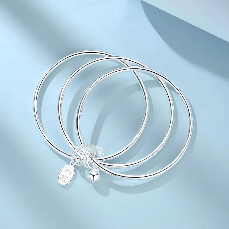 IS YOU 999 Fine Silver Bangles Women's-2