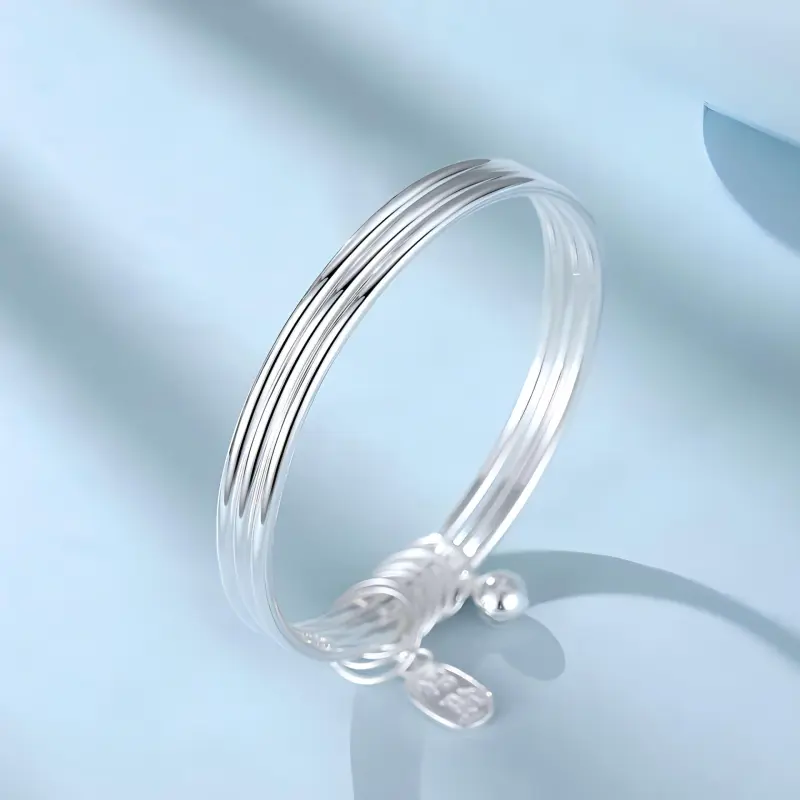 IS YOU 999 Fine Silver Bangles Women's-3