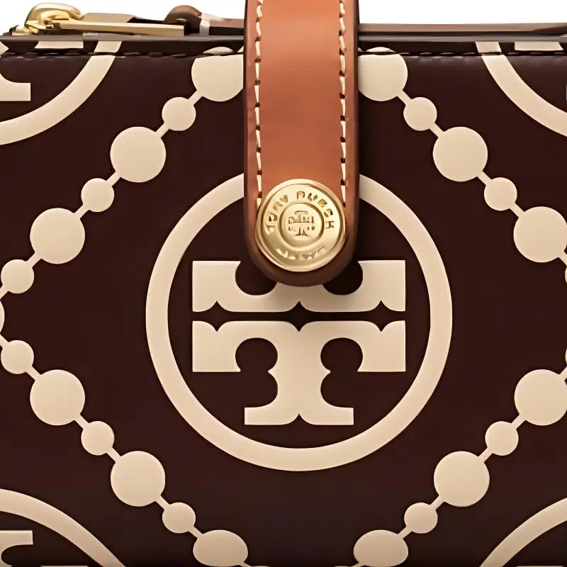 TORY BURCH T Monogram Leather Wallet Women's Chestnut-4