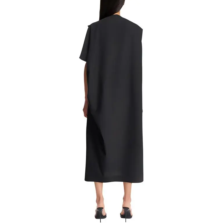 THE ROW Draped Asymmetrical Midi Dress-2