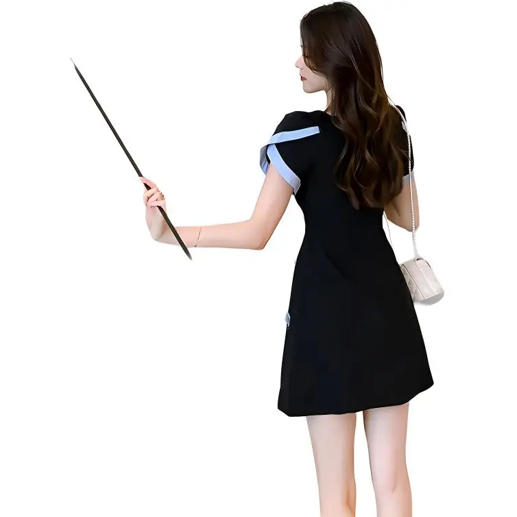 CZMO Short-Sleeved Dresses Women's Black-1