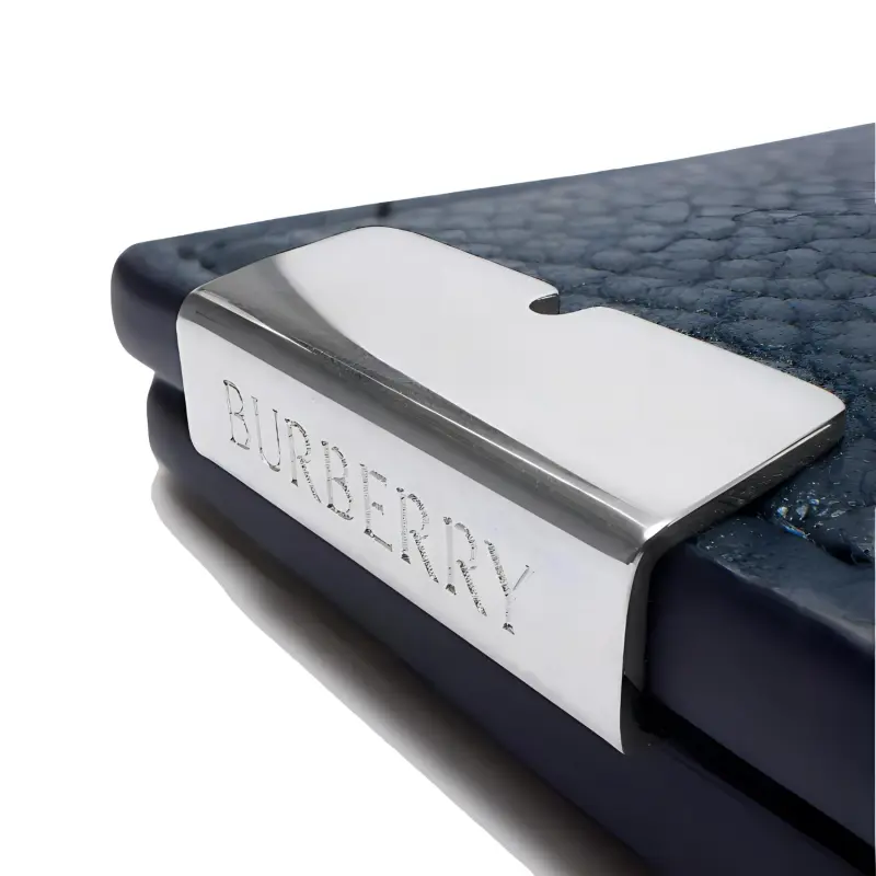 Burberry Calfskin Wallet Men's Lake Blue-3