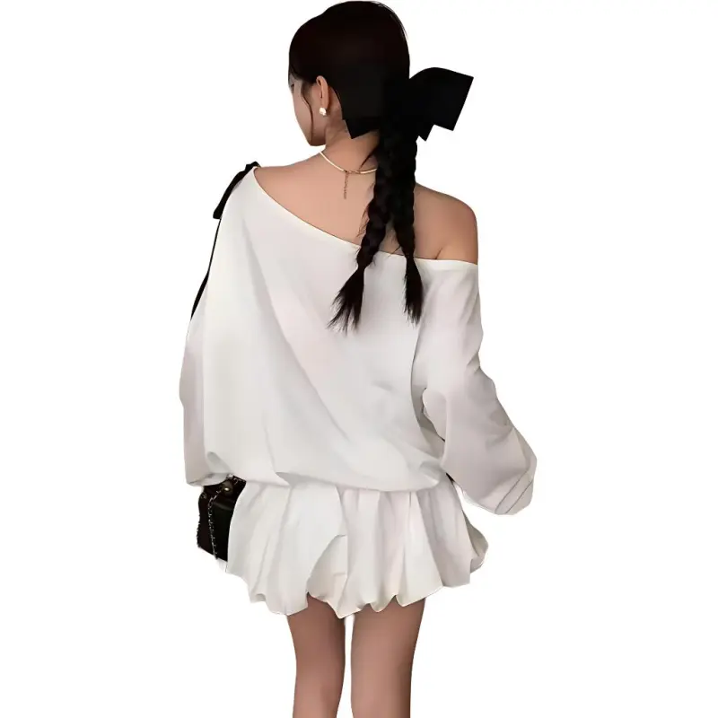 ABCMININ Long Sleeved Dresses Women's Image Color-1