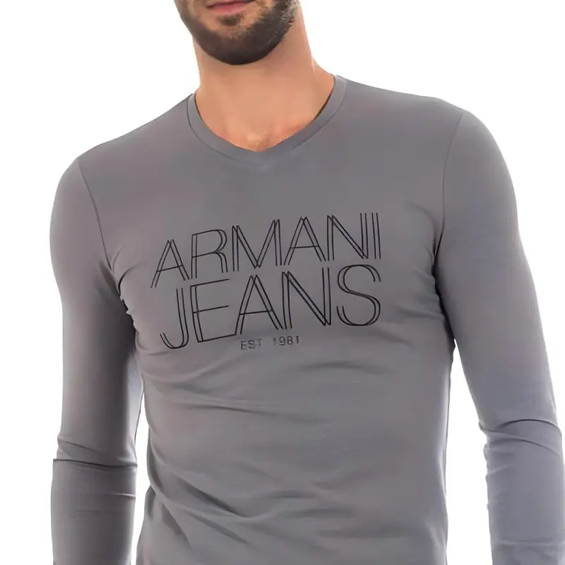 ARMANI JEANS T Shirt Men's Gray-4