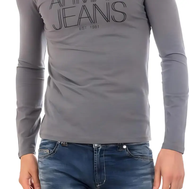 ARMANI JEANS T Shirt Men's Gray-3