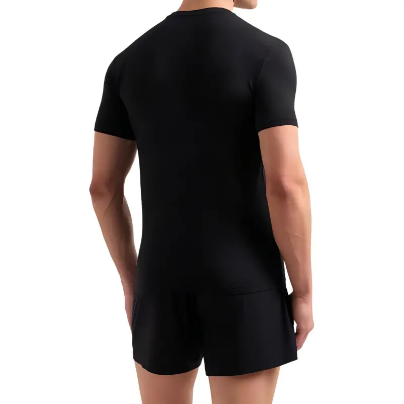 EMPORIO ARMANI Fitted Loungewear T shirt In Soft Modal-3