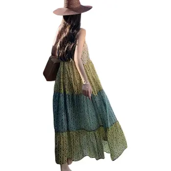 DOSOHEB Slip Dresses Women's Yellow