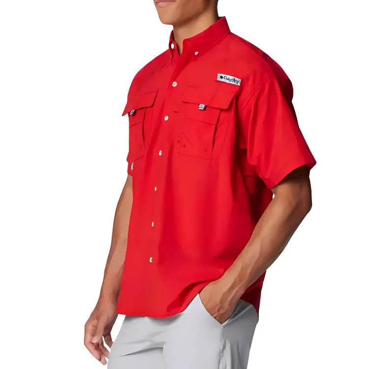 Columbia PFG Bahama 2 Shirt Men's Red Firework-2