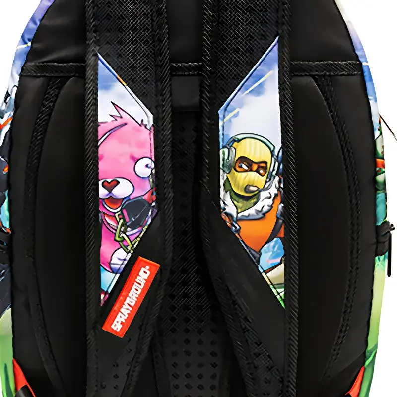 SPRAYGROUND FORTNITE IP Collaboration Artificial Leather Fabric Laptop Backpack Regular Unisex Multicolor-4