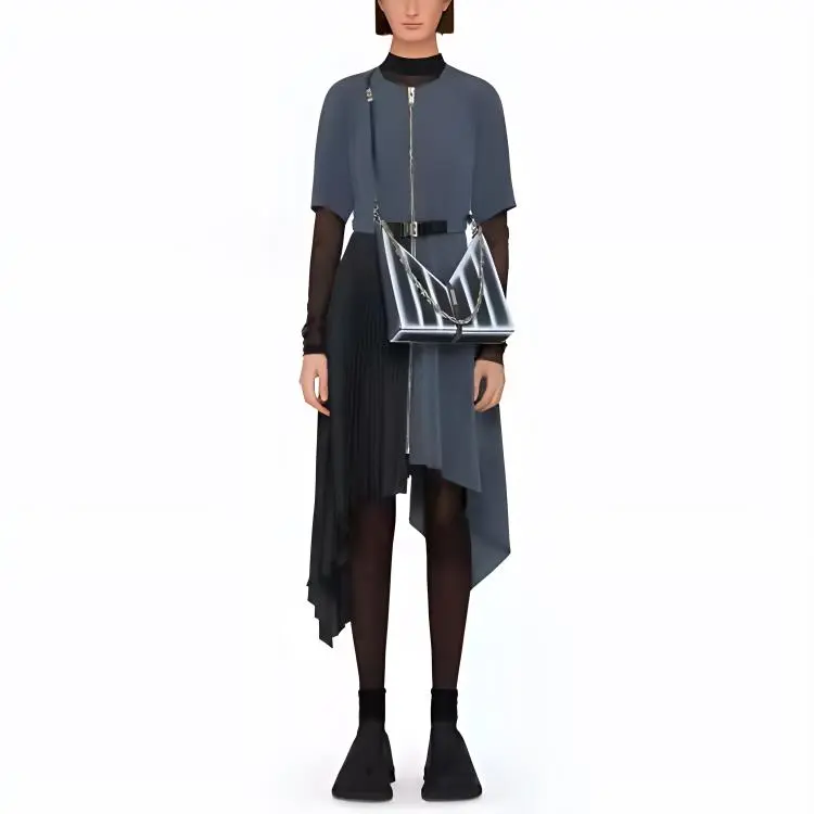 Givenchy SS22 Short Sleeved Dresses Women's Midnight Blue-1